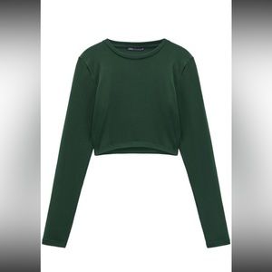 Cropped long sleeve Zara top